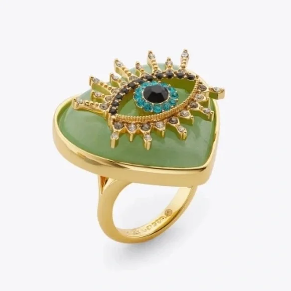 Kurt Geiger Evil Eye Heart Cocktail Ring - Picture 2 of 9